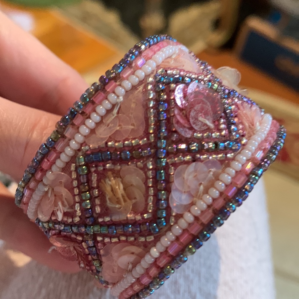 Hand made beads cuff bracelet